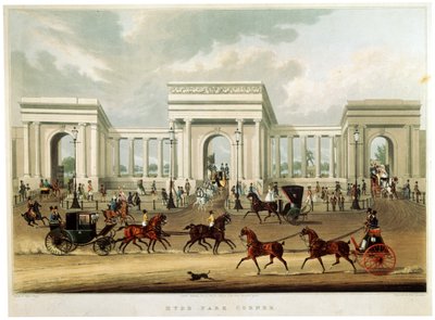 हाइड पार्क कॉर्नर, 1828 द्वारा रिचर्ड रोसेनबर्ग