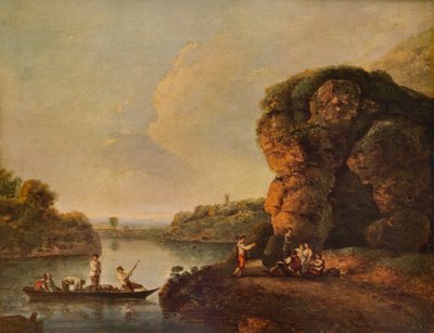लैंडस्केप, रिवर एंड बोट्स के साथ, c1758, 1938 द्वारा रिचर्ड विल्सन