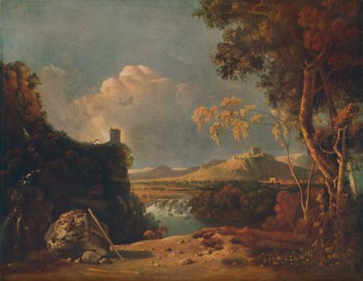 व्हाइट मॉन्क - IV इतालवी लैंडस्केप, व्हाइट मॉन्क के साथ, c1752 द्वारा रिचर्ड विल्सन