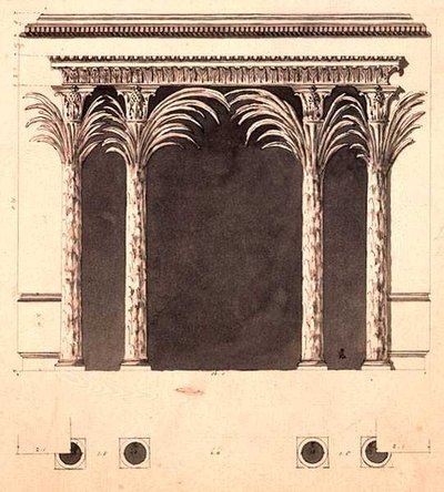 एक एल्कोव के लिए डिज़ाइन (कलम और स्याही और धो) द्वारा रॉबर्ट एडम