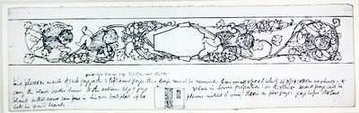 एंड पेपर के लिए डिज़ाइन, c.1895 (कागज पर कलम और स्याही) द्वारा रॉबर्ट अनिंग बेल