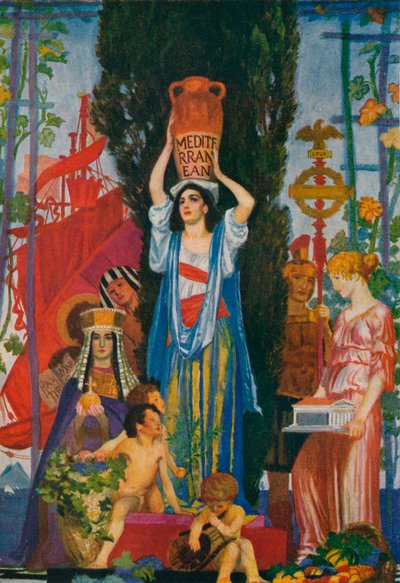 द सेवन सीज़ का स्केच, c1922, 1923 द्वारा रॉबर्ट अनिंग बेल