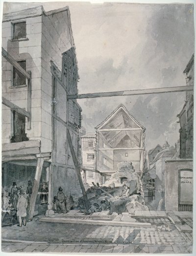 चिक लेन, लंदन शहर, 1825 द्वारा रॉबर्ट ब्लेममेल श्नेबेलबी