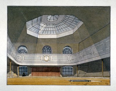 किंग्स वे हाउस, ईस्टचीप, लंदन शहर, 1819 का आंतरिक दृश्य द्वारा रॉबर्ट ब्लेममेल श्नेबेलबी