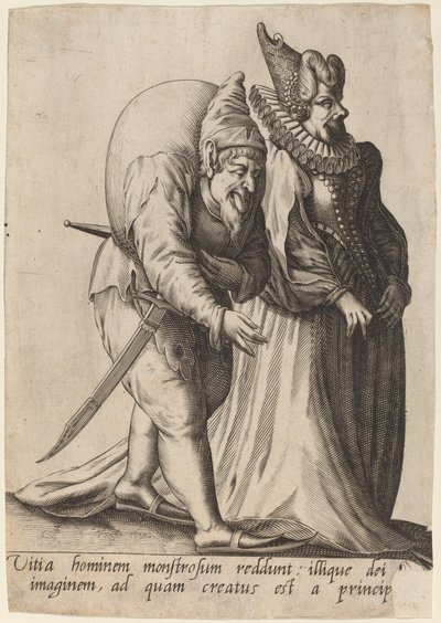 एक राक्षसी आदमी के दोष..., 1597। द्वारा रॉबर्ट Boissard