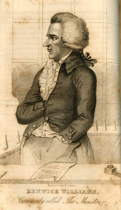 रेनविक विलियम्स, आमतौर पर द मॉन्स्टर, 1822 कहलाते हैं। द्वारा रॉबर्ट कूपर