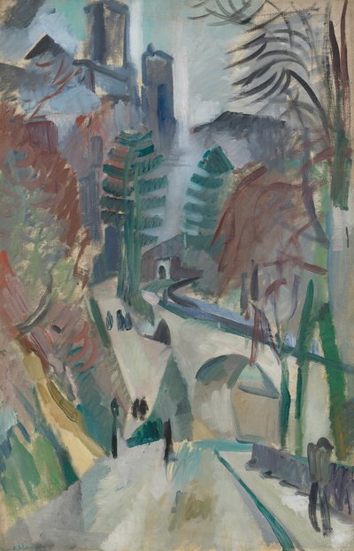 लोन का लैंडस्केप, 1912। द्वारा रॉबर्ट Delaunay