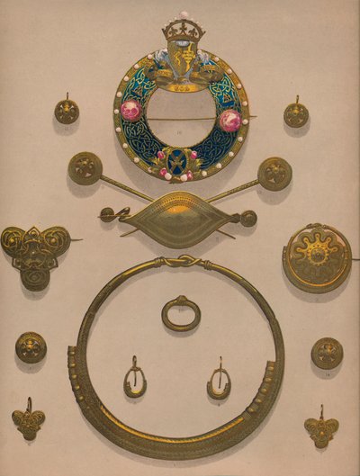 स्वर्ण आभूषण और ब्रोच, 1863। द्वारा रॉबर्ट डडली
