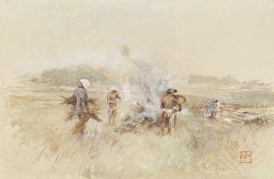 1867-1903 को आग सुलगाने वाले ब्रश पर वर्क हीपिंग ब्रश द्वारा रॉबर्ट फ्रेडरिक ब्लम