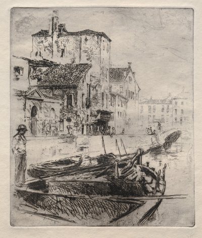 वेनिस नहर और नाव, नंबर 8, 1800s। द्वारा रॉबर्ट फ्रेडरिक ब्लम