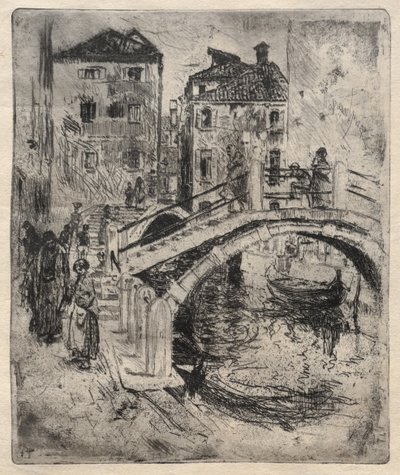 वेनिस नहर और पुल, 1886। द्वारा रॉबर्ट फ्रेडरिक ब्लम
