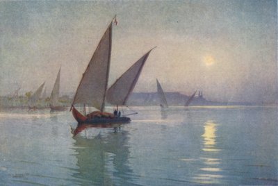 काहिरा के पास नील नदी पर चाँदनी, c1880, 1904 द्वारा रॉबर्ट जॉर्ज टैलबोट केली