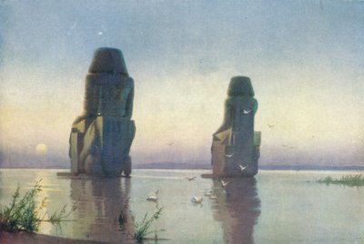 The Colossi of Thebes - मूनराइज, c1880, 1904 द्वारा रॉबर्ट जॉर्ज टैलबोट केली