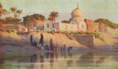 निचले नील नदी पर शिनबब का गांव, c1880, 1904 द्वारा रॉबर्ट जॉर्ज टैलबोट केली