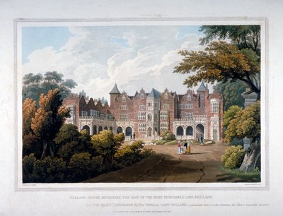हॉलैंड हाउस, केंसिंग्टन, लंदन, 1817। द्वारा रॉबर्ट हेवेल