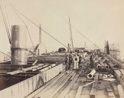 ग्रेट ईस्टर्न, 1857 का डेक सीन। द्वारा रॉबर्ट हॉवलेट