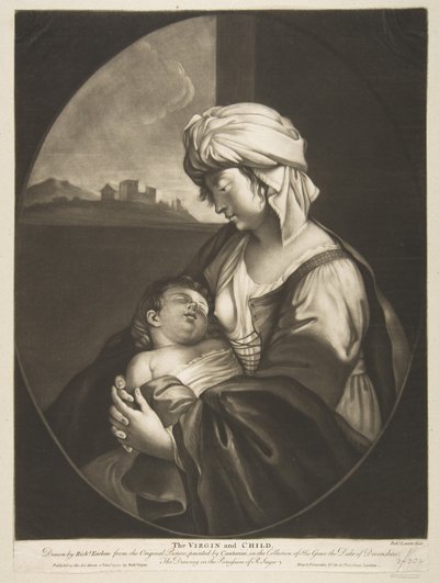 वर्जिन एंड चाइल्ड, 1772। द्वारा रॉबर्ट लॉरी