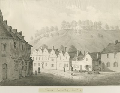 किनवर टाउन: सीपिया ड्राइंग, 1836 द्वारा रॉबर्ट नोयस