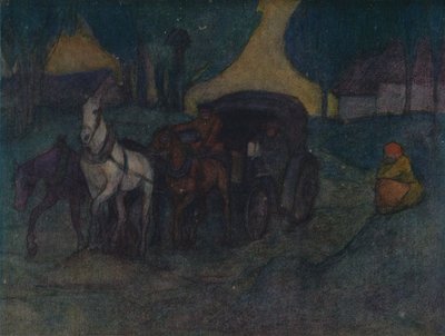 पोलैंड में एक कंट्री रोड, c1901, 1905 द्वारा रॉबर्ट पोलहिल बेवन