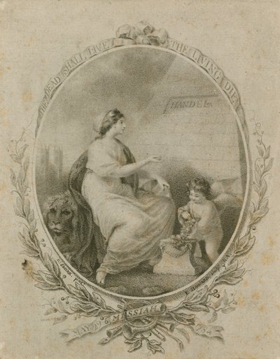 हैंडेल के मसीहा, वेस्टमिंस्टर एब्बे, लंदन, 29 मई 1784 के प्रदर्शन के लिए प्रचार द्वारा रॉबर्ट स्मिर्के