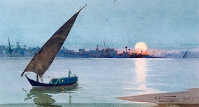 पूर्वी झील, मिस्र, 1892 द्वारा रॉबर्ट टैलबोट केली