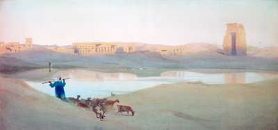 पवित्र झील, कर्णक, मिस्र, c1900 द्वारा रॉबर्ट टैलबोट केली