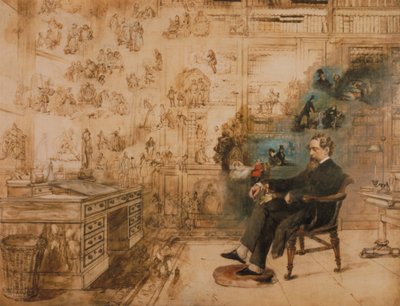 डिकेंस का सपना, 1875। द्वारा Robert William Buss