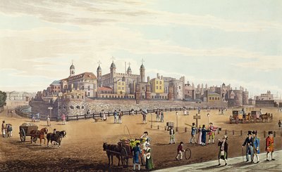 टॉवर ऑफ़ लंदन और मिंट, पब का दृश्य। Colnaghi und Co, 1821 (रंग जलीय) द्वारा द्वारा रॉबर्ट द एल्डर एंड यंगर हैवेल