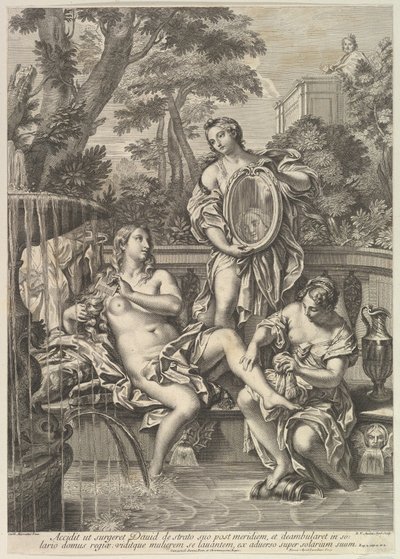 डेविड और बतशेबा, 1680-1743। द्वारा रॉबर्ट वैन ऑडेनेरडे