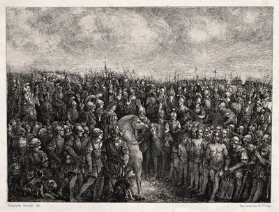 सीज़र और उसके कैदी, 1878। द्वारा रोडोलफे ब्रेज़िन