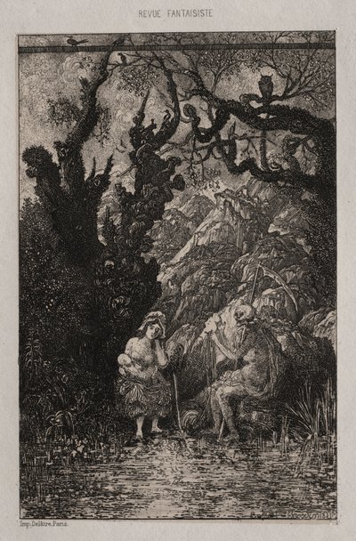 डेथ एंड द यंग मदर, 1861। द्वारा रोडोलफे ब्रेज़िन