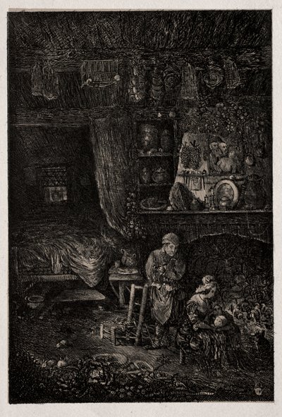 फ्लेमिश इंटीरियर, 1856। द्वारा रोडोलफे ब्रेज़िन