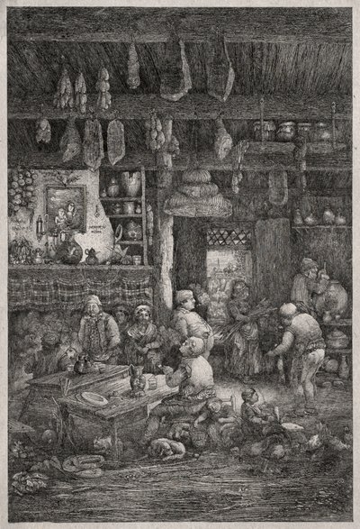 मोलडावियन इंटीरियर, 1856। द्वारा रोडोलफे ब्रेज़िन