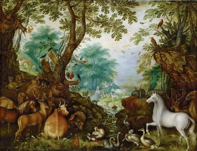 Orphee parmi les animaux - जानवरों के बीच Orpheus - Roelant (Roelandt) सेवरी (1576-1639)। तांबे पर तेल, सीए 1628। आयाम: 27.5x36 सेमी। कला इतिहास संग्रहालय, विनीज़ द्वारा रोलांड जैकब्स Savery