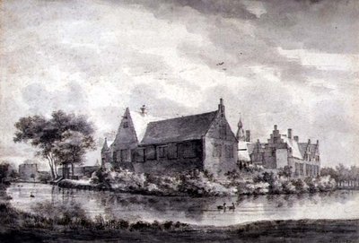 PD.645-1963 द कैसल ऑफ मार्क्वेट, हॉलैंड, c.1646-47 (कागज पर धुलाई, चाक, कलम और स्याही) द्वारा रोलाँत रोगमन