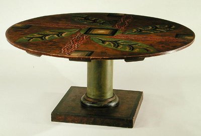 परिपत्र तालिका, c.1913-14 (हाथ से पेंट की हुई लकड़ी) द्वारा रोजर एलियट फ्राई