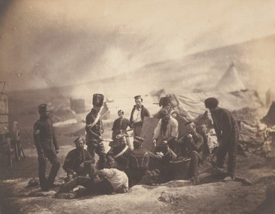 8वें हुसर्स का कुकिंग हाउस, 1855। द्वारा रोजर फेंटन