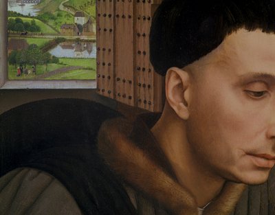 सेंट इवो, विंडो का विस्तार और सेंट इवो का हेड, c.1450 द्वारा रोजियर वैन डेर वेयडेन