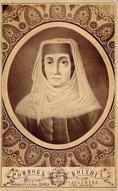 मरियम सितिशविली का चित्र, जॉर्जिया की रानी 1768-1850, 19वीं शताब्दी का दूसरा भाग द्वारा रोइनोव