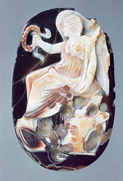 जूलिया डोना को विजय के रूप में दर्शाते कैमियो, c.200 ईस्वी (sardonyx) द्वारा उपन्यास