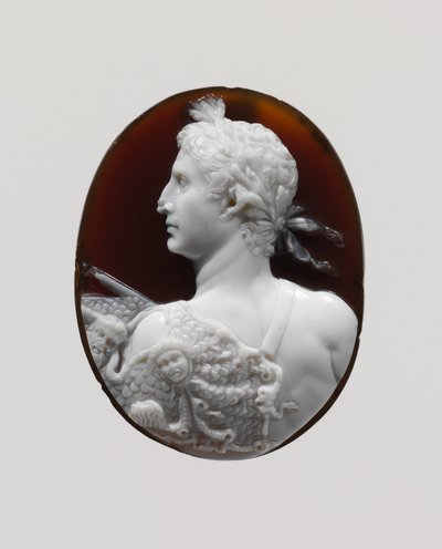 सम्राट ऑगस्टस का कैमियो चित्र, c.41-54 ईस्वी (sardonyx) द्वारा उपन्यास