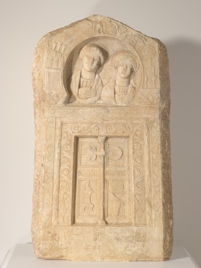 पुजारी डायोनिसियोस और उनकी पत्नी, टर्टिया का अंतिम संस्कार, c.240-260 (संगमरमर) द्वारा उपन्यास
