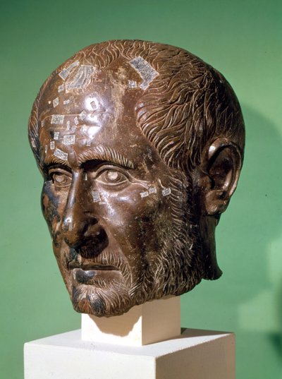 Samisegetuza, रोमानिया से ट्राजन Decius (201-251) के प्रमुख (कांस्य) द्वारा Roman