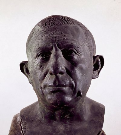 लुसियस लुकुंडस, पोम्पी के बैंकर (कांस्य बस्ट, c.20-62 AD) द्वारा उपन्यास