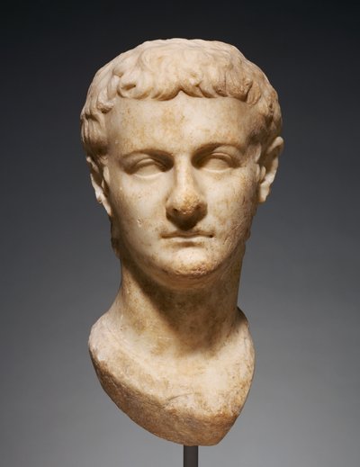 कैलीगुला के पोर्ट्रेट हेड, सी .40 ई। (संगमरमर) द्वारा Roman