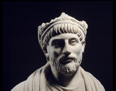 रोमन ग्रीको कला: रोमन सम्राट जूलियन लेर धर्मत्यागी की मूर्तिकला (331 - 363) (चौथी शताब्दी एपी। जेसी) पेरिस, मुसी डू लौवर द्वारा उपन्यास