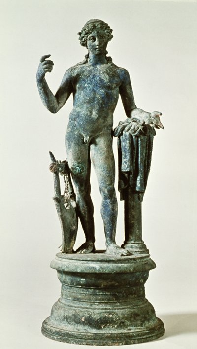 लाल दीवारों, पोम्पेई, सी .30AD (कांस्य) से अपोलो की मूर्ति द्वारा Roman