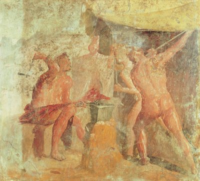 वालकैन का फोर्ज, हाउस VII से, पोम्पेई, c.50-79 ई द्वारा उपन्यास