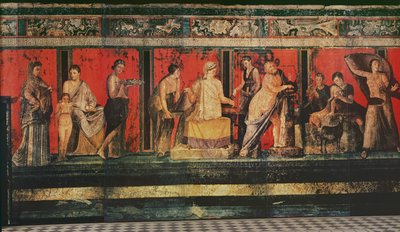 द हॉल ऑफ सीक्रेट्स, पोम्पेई, 79AD (वॉल पेंटिंग) द्वारा उपन्यास