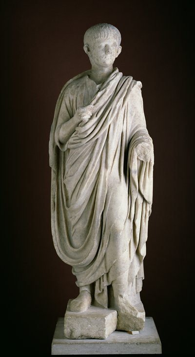 युवा नीरो की टोगेट प्रतिमा, c.50 AD (संगमरमर) द्वारा उपन्यास